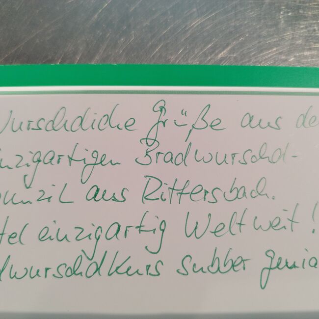 Einzigartige Grußkarte Wurstbrief - umdieWurst.de