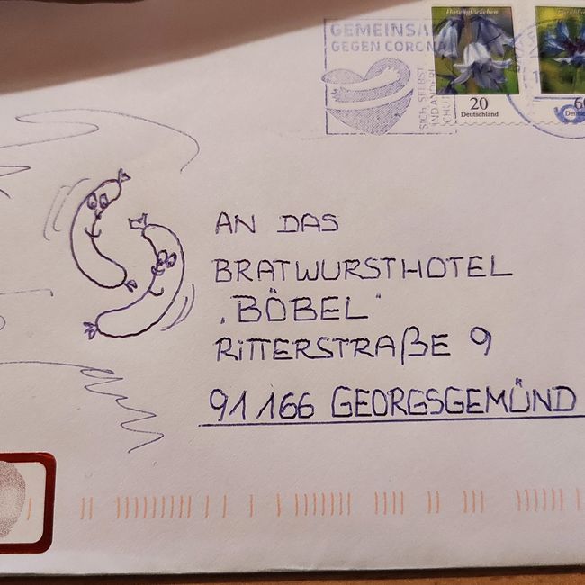 Hotelprospektanforderung inkl. Rückporto BRATWURSThotel.de