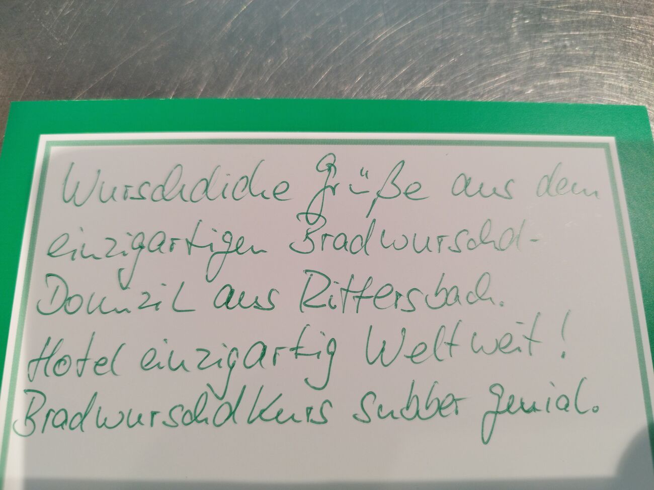 Einzigartige Grußkarte Wurstbrief - umdieWurst.de